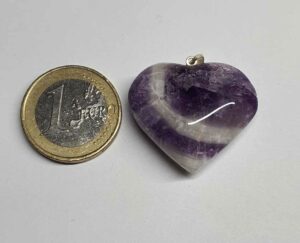 Améthyste chevron pendentif coeur