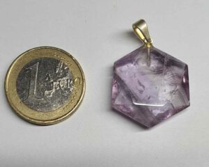 Améthyste pendentif hexagonal