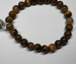 Œil de tigre bracelet boule 8mm disponible dans notre boutique Le Monde des Stones à Charroux