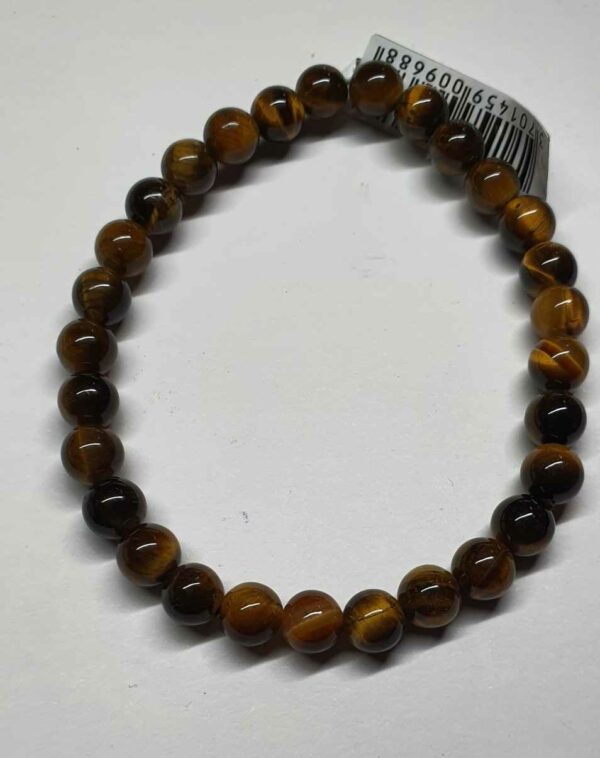 Œil de tigre bracelet boule 6mm disponible dans notre boutique Le Monde des Stones à Charroux