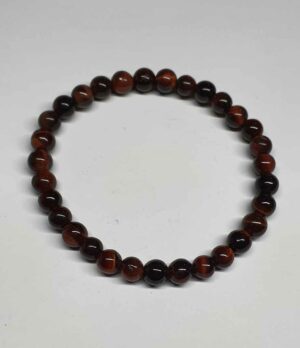 Œil de taureau bracelet boule 6mm disponible dans notre boutique Le Monde des Stones à Charroux