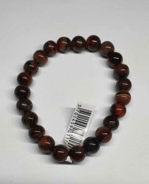 Œil de taureau bracelet boule 8mm disponible dans notre boutique Le Monde des Stones à Charroux