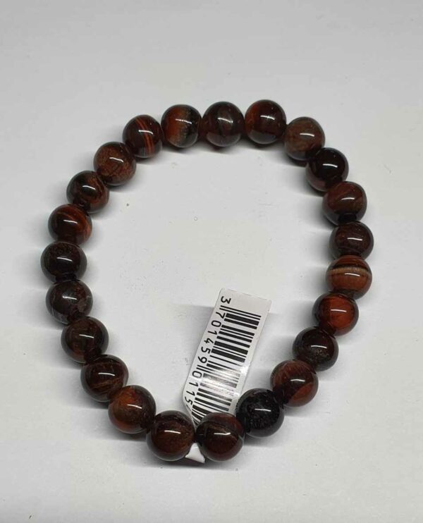 Œil de taureau bracelet boule 8mm disponible dans notre boutique Le Monde des Stones à Charroux