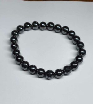 Hématite bracelet boule 8mm disponible dans notre boutique Le Monde des Stones à Charroux