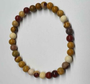 Jaspe mokaïte bracelet boule 6mm disponible dans notre boutique Le Monde des Stones à Charroux