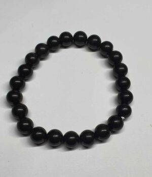 Shungite bracelet boule 8mm disponible dans notre boutique Le Monde des Stones à Charroux