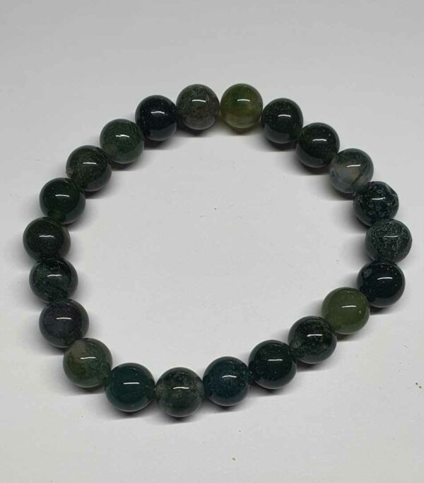 Agate mousse bracelet boule 8mm disponible dans notre boutique Le Monde des Stones à Charroux