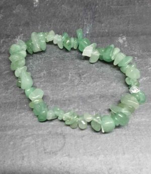 Aventurine verte bracelet baroque biterminée disponible dans notre boutique Le Monde des Stones à Charroux