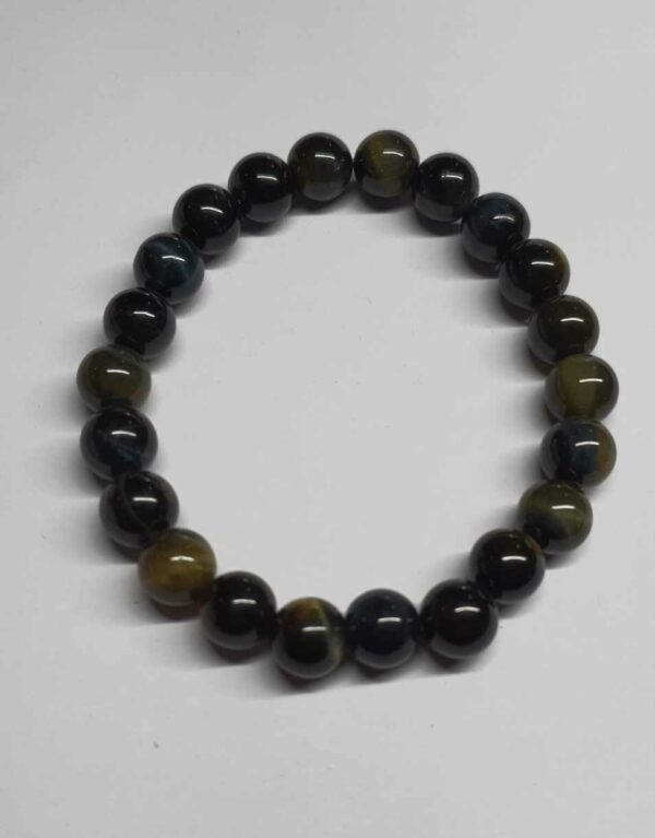 Œil de faucon bracelet boule 8mm disponible dans notre boutique Le Monde des Stones à Charroux