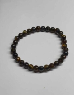 Œil de faucon bracelet boule 6mm disponible dans notre boutique Le Monde des Stones à Charroux