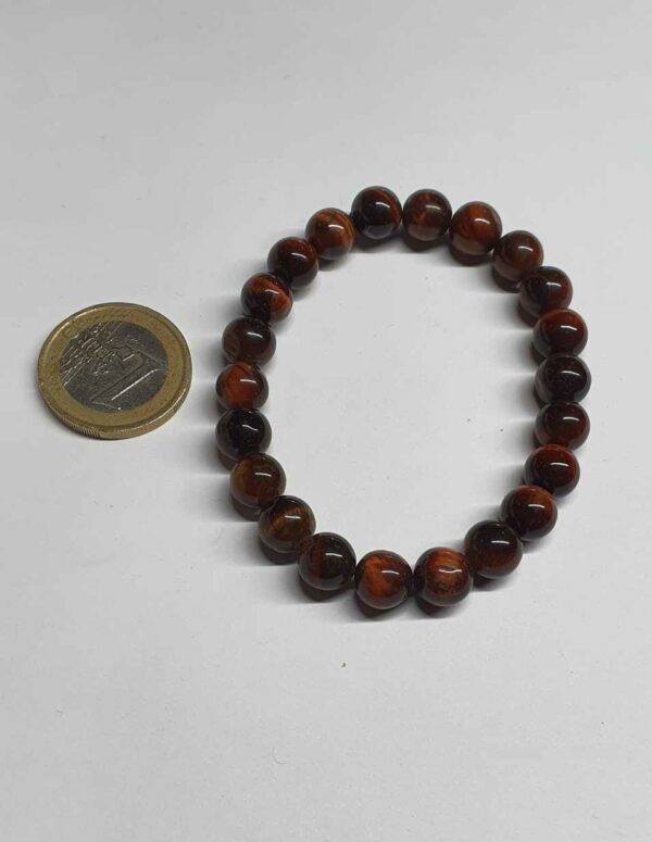 Œil de taureau bracelet boule 8mm disponible dans notre boutique Le Monde des Stones à Charroux