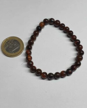 Œil de taureau bracelet boule 6mm disponible dans notre boutique Le Monde des Stones à Charroux
