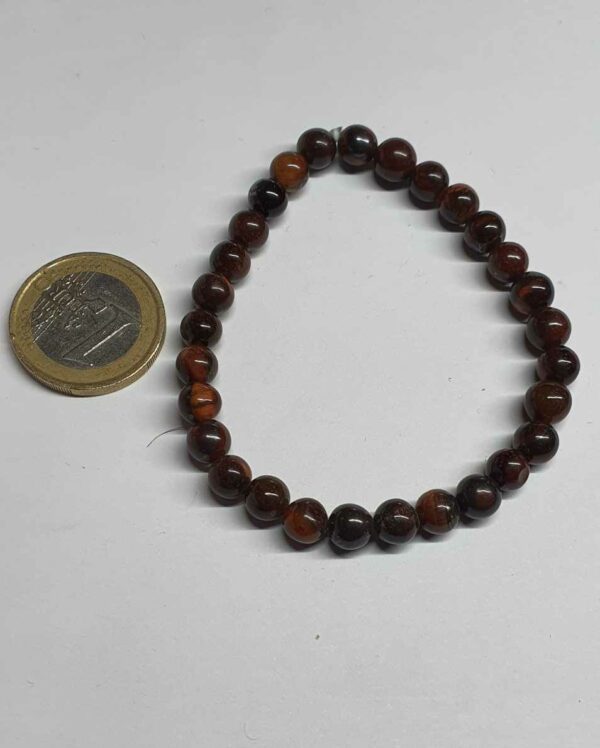 Œil de taureau bracelet boule 6mm disponible dans notre boutique Le Monde des Stones à Charroux