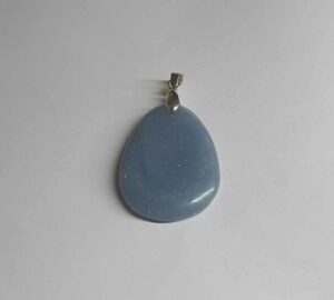 Angélite pendentif pierre plate