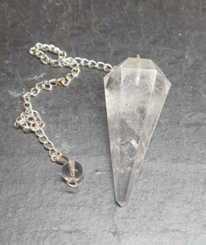Cristal de roche Pendule hexagonal