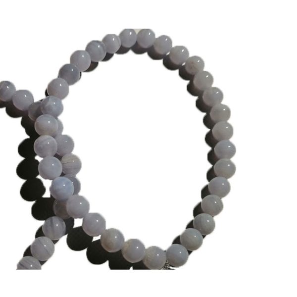 Bracelet boule Calcédoine disponible à la vente dans notre boutique Le Monde des Stones à Charroux